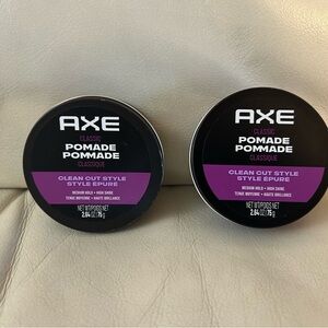 Lot 2 AXE Classic Pomade Clean Cut Look Medium Hold High Shine Hair 2.64 oz Each